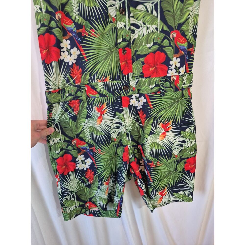 Romper Jack Men's Jungle Multicolor Print Romper Medium New - Picture 6 of 14